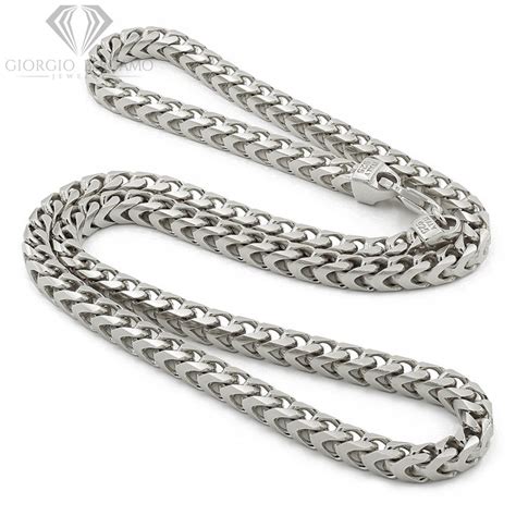 925 Italian Sterling Silver 55mm Solid Franco Chain Free Etsy