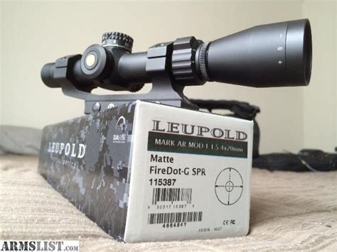 Armslist For Sale Leupold Mark Ar Mod 1 15 4x20mm