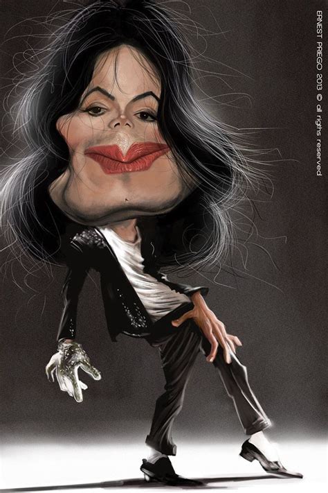 A Caricature Of Michael Jackson Is Shown
