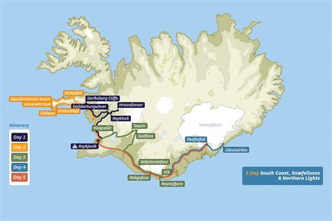 5 Day Snæfellsnes Peninsula South Iceland And Northern Lights Tour