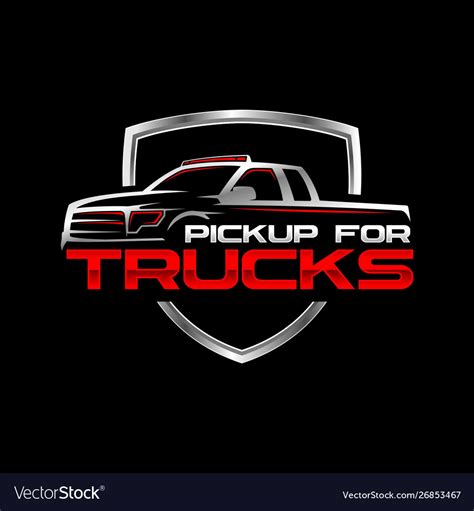 pickup truck logo royalty  vector image vectorstock