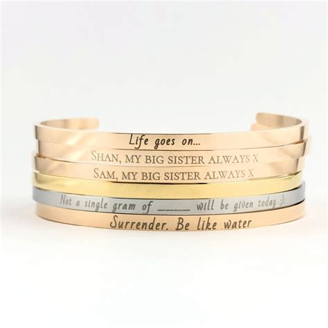 Personalized Engraved Bracelets For Women Men Custom Name Etsy
