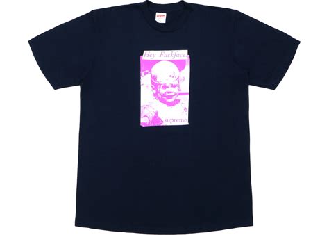 Supreme Fuck Face Tee Navy Men S Ss18 Us