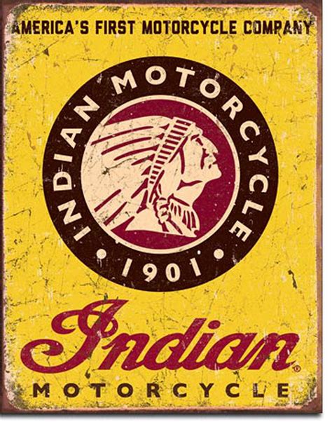 Heres A Metal Ad Sign Looks To Be From The 40s Indian Motorcycle