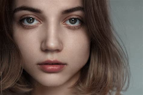 Portrait Of A Beautiful Sensual Blonde Close Up Del Colaborador De Stocksy Andrei Aleshyn