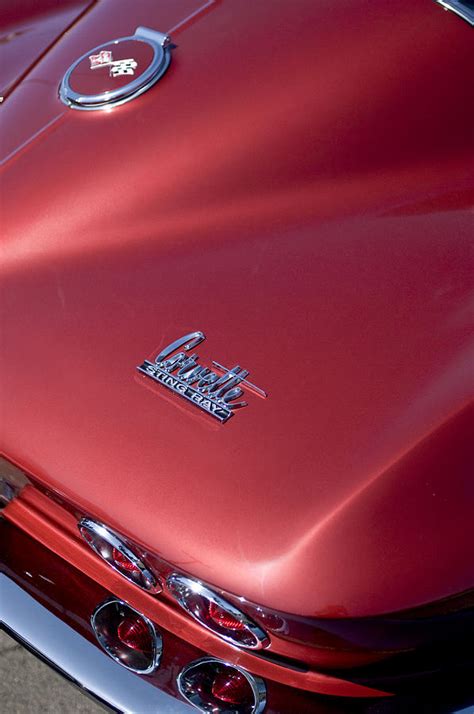 1967 Chevrolet Corvette Taillight Emblems Photograph By Jill Reger