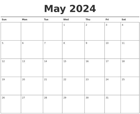 April 2024 Blank Calendar Template