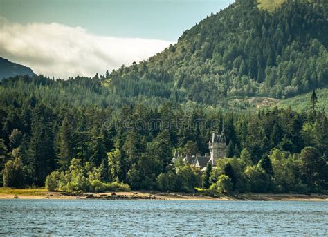 Medieval Scottish Castle In The Forest By The River Stock Image Image
