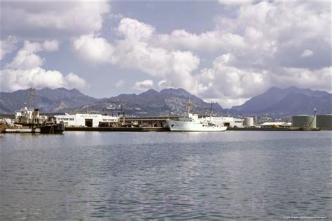 Army Pier 40 Honolulu Harbor 1968 Water View Of The West