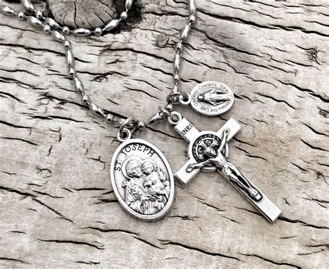 Catholic Saint Pendant Necklace Religious Ts For Himher Etsy