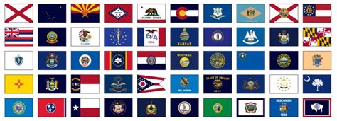 50 Us State Flag Set 12 X 18 Set Of Flags Of The 50 United States