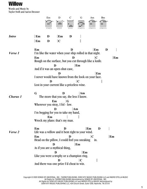 Easy Guitar Chords Taylor Swift