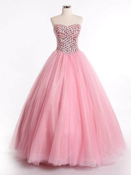 Strapless Pink Ball Gown Evening Dress With Sparkly Bodice Rs3007 Jojo Shop