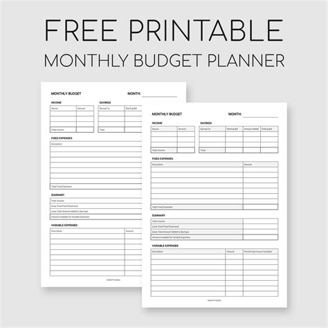 Printable Simple Monthly Budget Worksheet Hopdesol