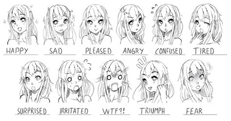 Expressions Anime Expressions Drawing Expressions Anime Faces