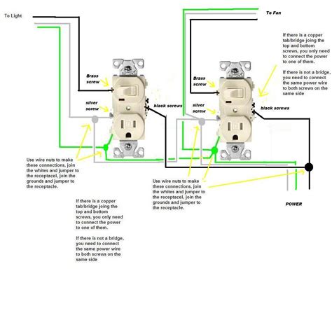 Notice that this combo switch would use a single gang receptacle plate rather than a switch plate. Leviton Combination Switch Wiring Diagram