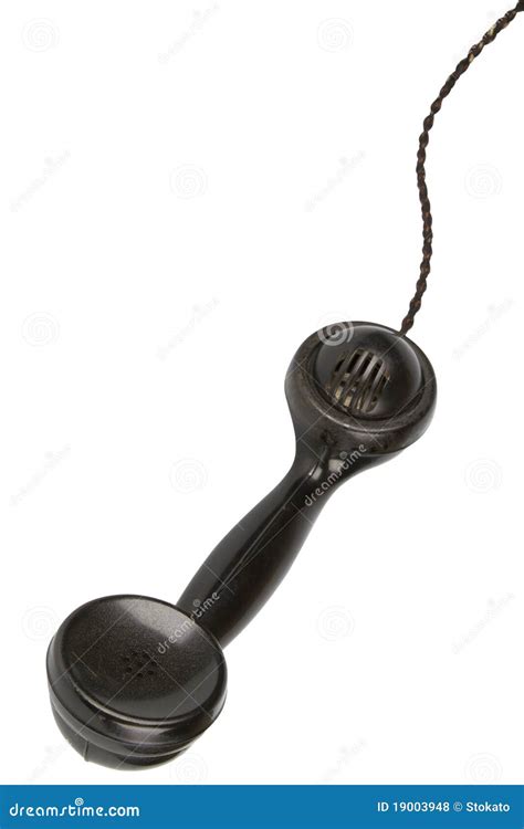 Retro Black Telephone Receiver Stock Photo Image Of Single Fashioned