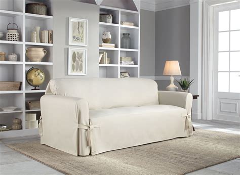 Serta 100 Cotton Duck Relaxed Fit Furniture Slipcovers Box Cushion