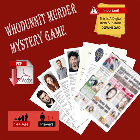 Printable Unsolved Case Files Cold Case Murder Mystery Game Etsy