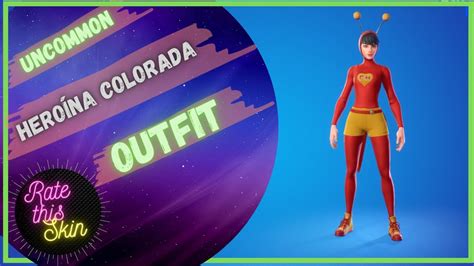 Heroína Colorada Outfit Fortnite Uncommon Youtube