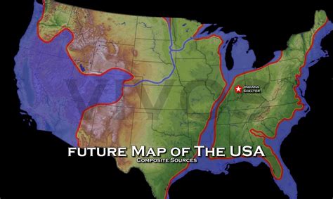 Us Navy Map Of Future America Future Map Of The United States