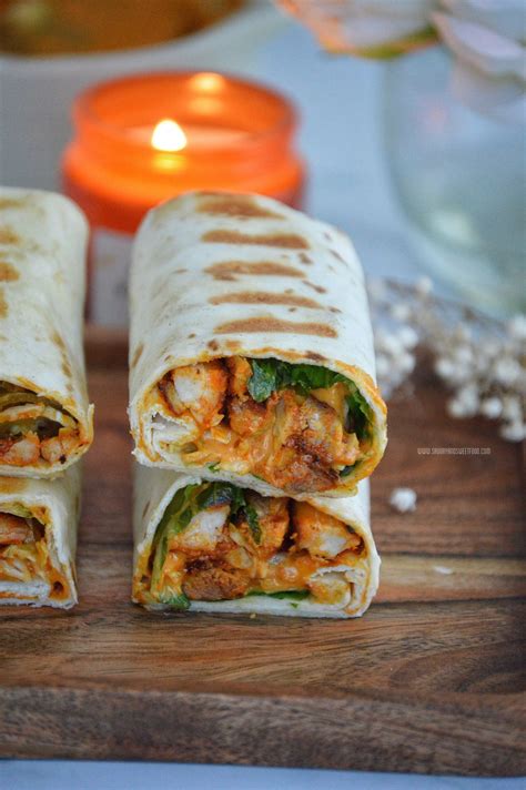 Chicken Kebab Wraps With Special Spicy Sauce Savoryandsweetfood