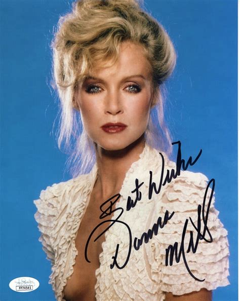 DONNA MILLS HAND SIGNED 8x10 COLOR PHOTO+COA GORGEOUS+SEXY POSE JSA