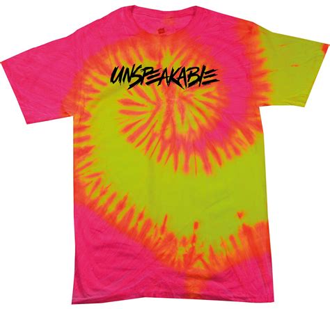 Colortone Tie Dye Unspeakable Mens T Shirt Youtuber Gamer Music