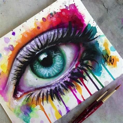 Eye Painting Acrylic And Watercolor By Andrea Benge Art Painting In