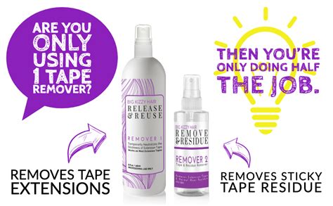 But what if you already have hair extensions and you want to remove or replace them? BIG KIZZY | Remover 1 32oz | SALON SIZE! Best Tape In ...