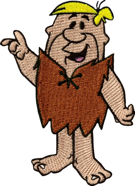 Patch Barney Rubble Flintstones Cartoon Hanna Barbera Bedrock Iron On