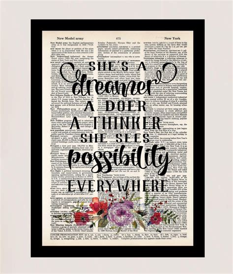 Shes A Dreamer A Doer A Thinker She Sees Possibility Etsy