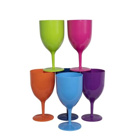 Otima 6 Pack Plastic Wine Cups Assorted Colours Hifi Corporation