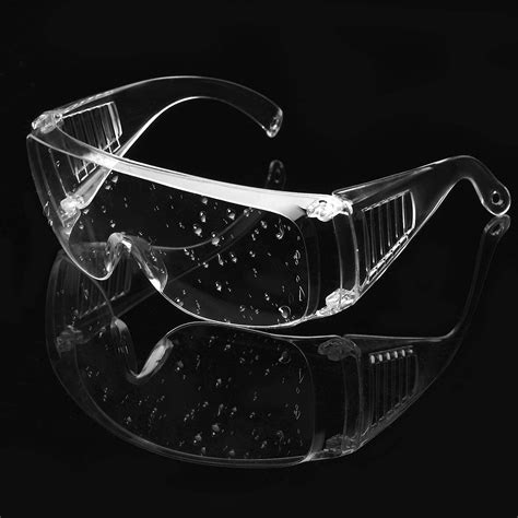 6 packs protective polycarbonate eyewear clear safety goggles anti fog glasses with impact