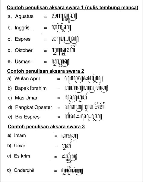 Contoh Kalimat Tulisan Aksara Jawa Dan Artinya Berbagai Contoh Riset