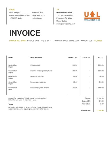 Free Personal Invoice Template Hot Sex Picture