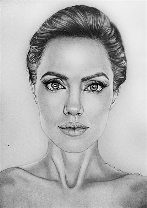 Angelina Jolie Desenhos De Arte Bonitos Curso De Desenho