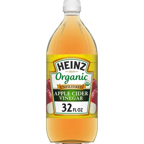 Heinz Organic Unfiltered Apple Cider Vinegar With The Mother 32 Fl Oz