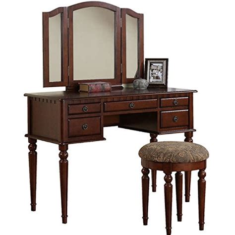 Shop wayfair for all the best makeup vanities with mirrors. Vanity Set with Mirror and Stool Vintage Antique Makeup ...