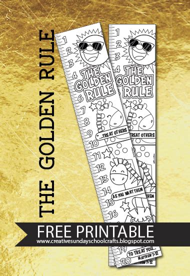 Creative Sunday School Crafts Golden Rule Free Printable