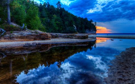 Hd Lake Superior Sunset Hd Wallpaper Download