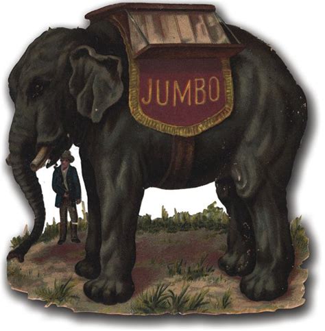 Jumbo Elephant Card Vintage Public Domain Image Elephant
