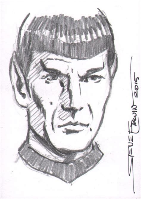 Art Of Star Trek Original Art Sketch Card Mr Spock