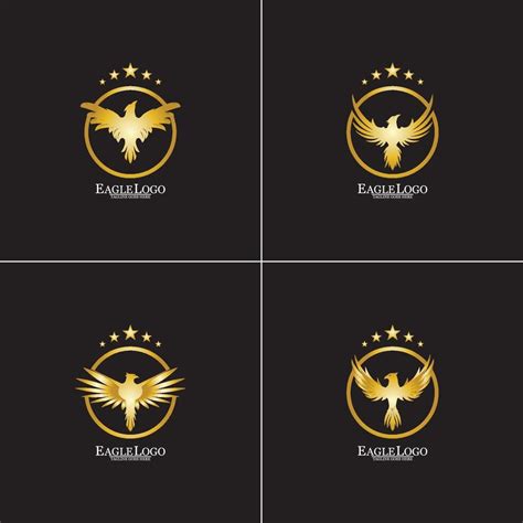 Golden Eagle With Circle Logo Design 3256534 Vector Art At Vecteezy
