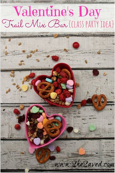 Valentines Day Trail Mix Bar Class Party Activity Shesaved