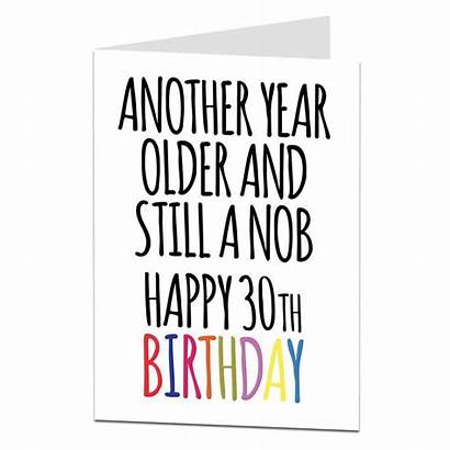 30th Birthday Funny Card Rude Friend Brother