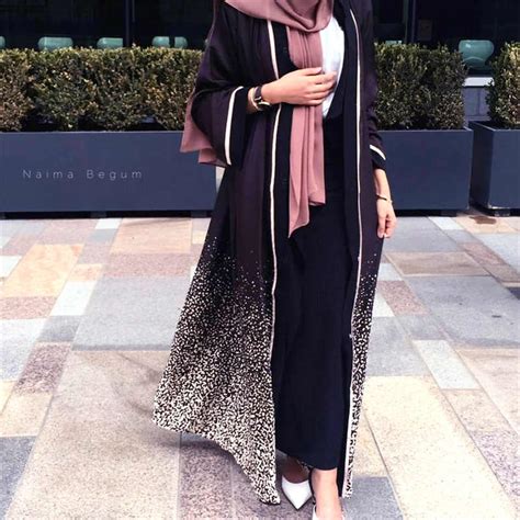 Elegant Adult Muslim Abaya Arab Turkish Singapore Cardigan Appliques