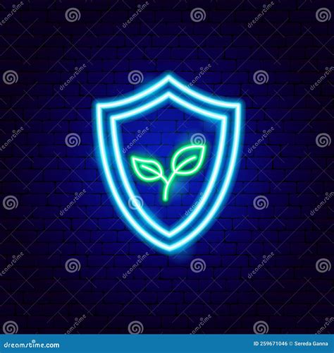 Save Nature Neon Sign Stock Vector Illustration Of Guard 259671046