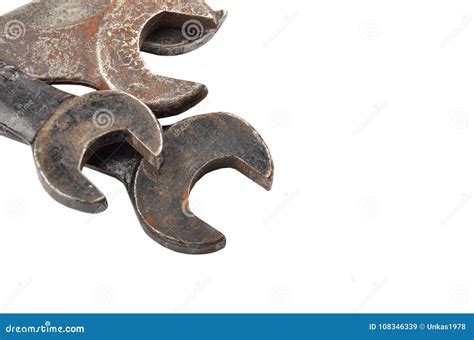 Old Rusty Wrench Stock Image Image Of Household Mechanic 108346339
