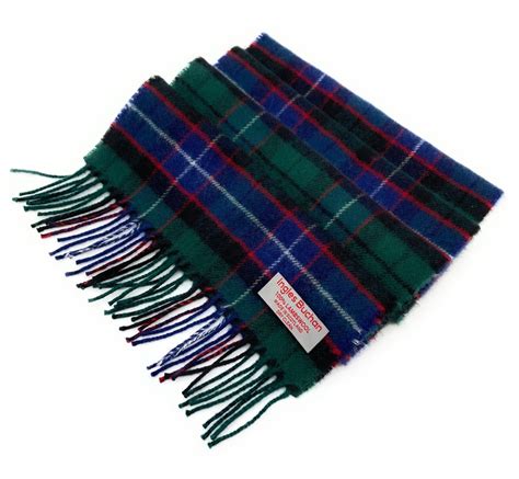 100 Pure Lambswool Hunter Clan Tartan Scarf Made In Scotland Ebay